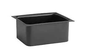Cubeta Poliestileno Valo Negra Gn. 1/2 13 Cm.