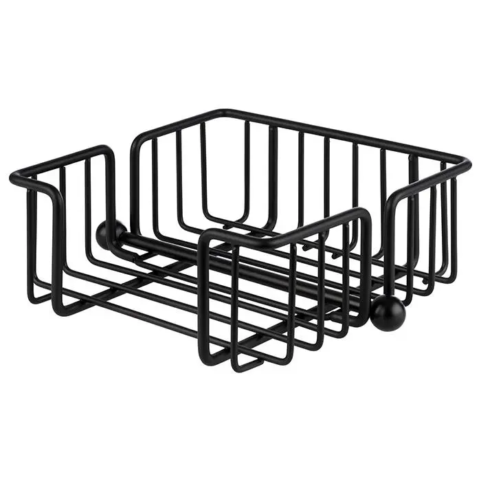 Servilletero Metalico Negro 19X19X7,5 Cm.
