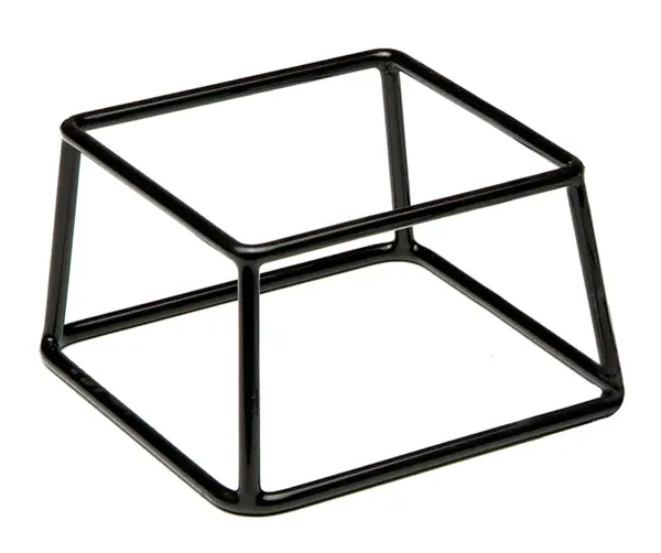 Pedestal buffet negro 18x18x10 cm
