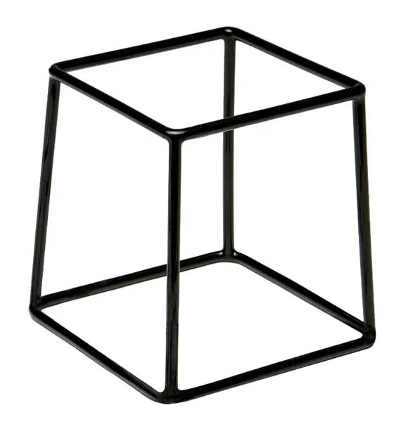 Pedestal buffet negro 18x18x18 cm