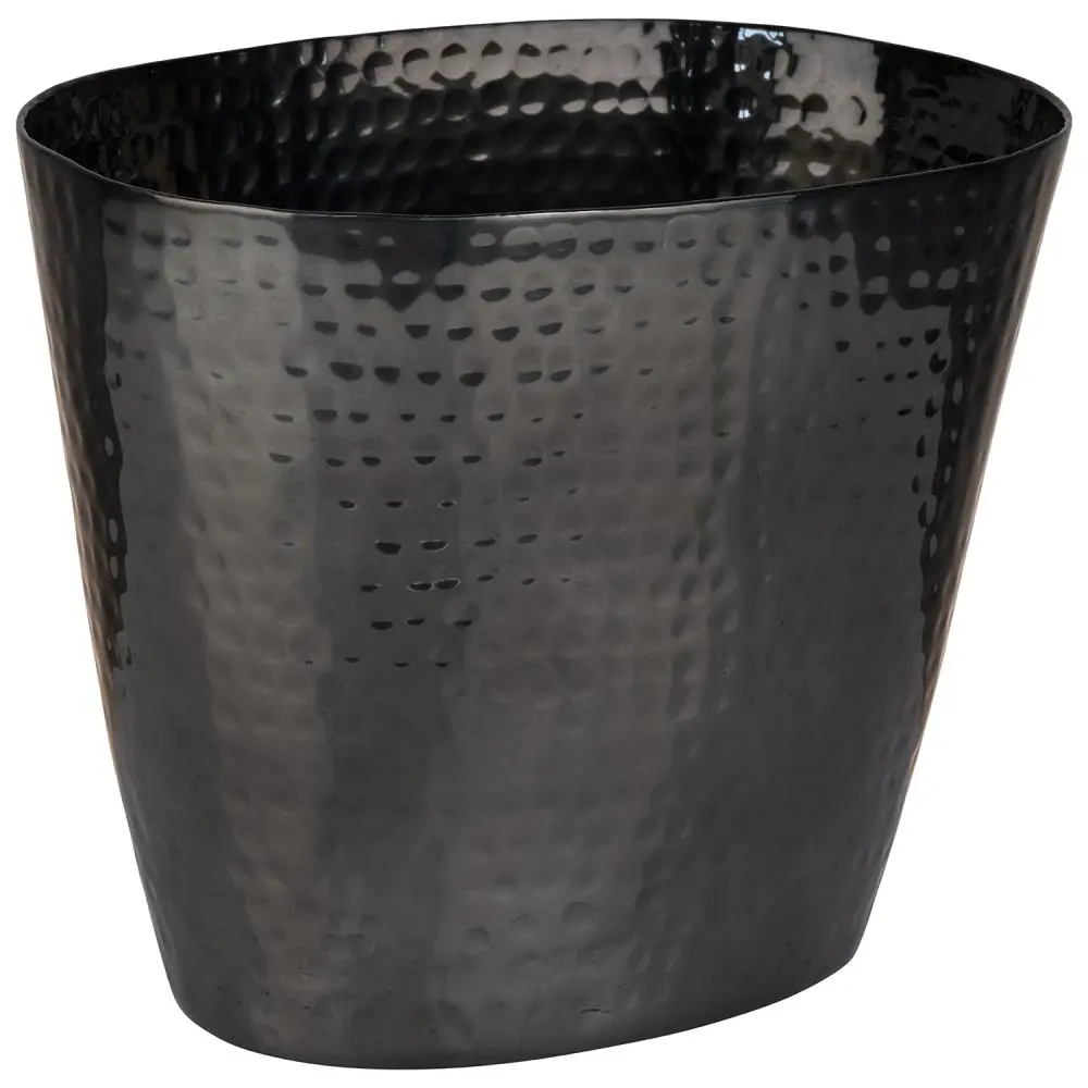 Champanera oval amartillada negra 20,5x14x17 cm