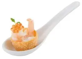 Cuchara Degustacion Melamina Friendly Blanca 13,5X4,5X4,5 Cm.