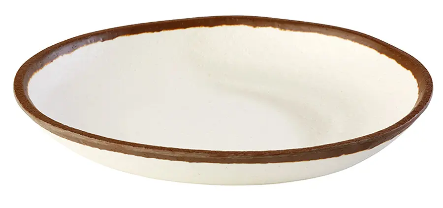 Plato postre melamina Crocker beige 20,5 cm
