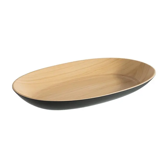Fuente Frida melamina blanca oval 33,5x21x4 cm