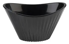Bol Oval Melamina Negro 9,5X5,5X5,5 Cm.