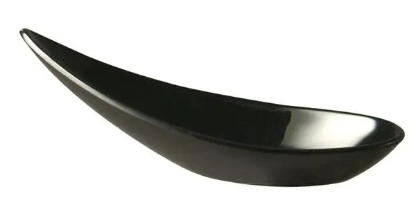 Cuchara degustación melamina negra 11x4,5 cm