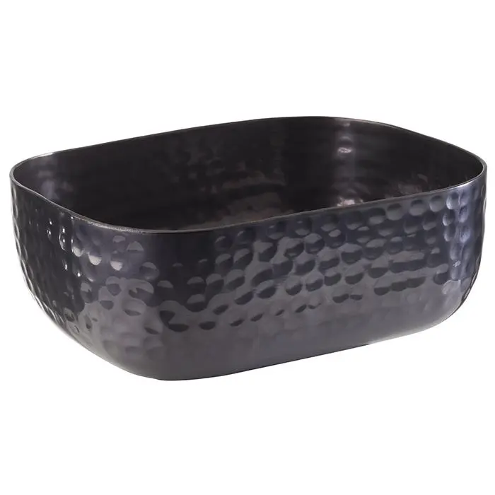 Bol Rectangular Amartillado Negro 23X15,5X6 Cm.