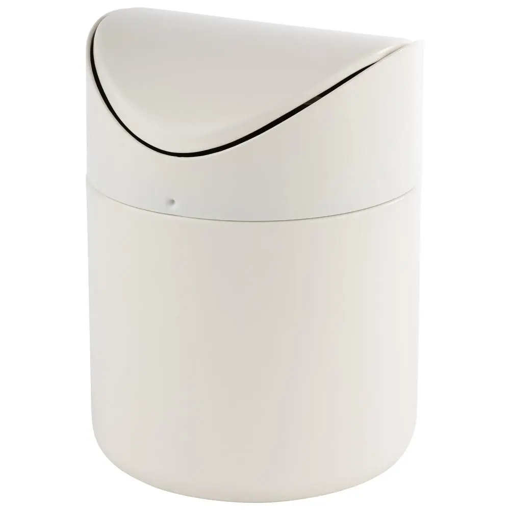 Papelera mesa tapa basculante blanca