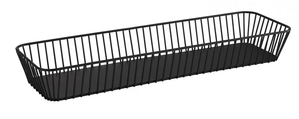 Cesta metálica negra GN 2/4 7,5 cm