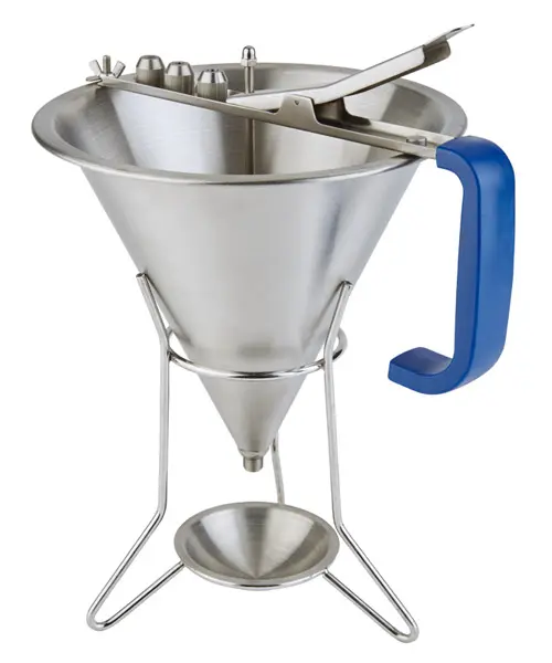 Embudo Dosificador Inox. Con Soporte