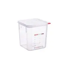 Contenedor Cuadrado Pp. Con Tapa 4 L. 19.5X19.5X19 Cm.