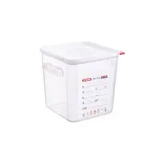 Contenedor Cuadrado Pp. Con Tapa 8 L. 23.5X23.5X23 Cm.