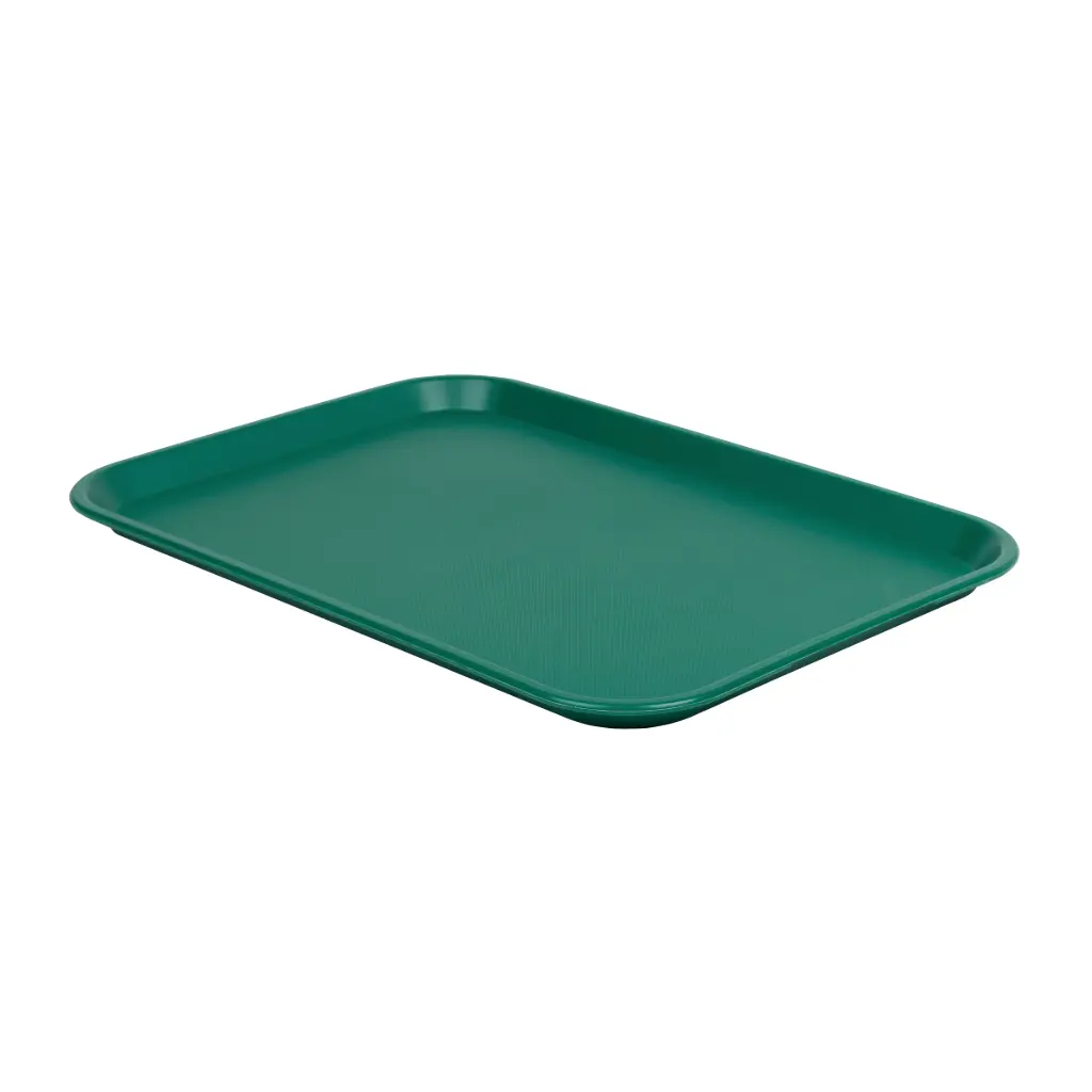 Bandeja fast food verde 530x370x25 mm