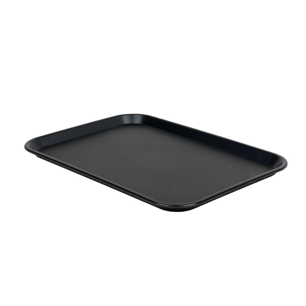 Bandeja fast food negra 530x370x25 mm