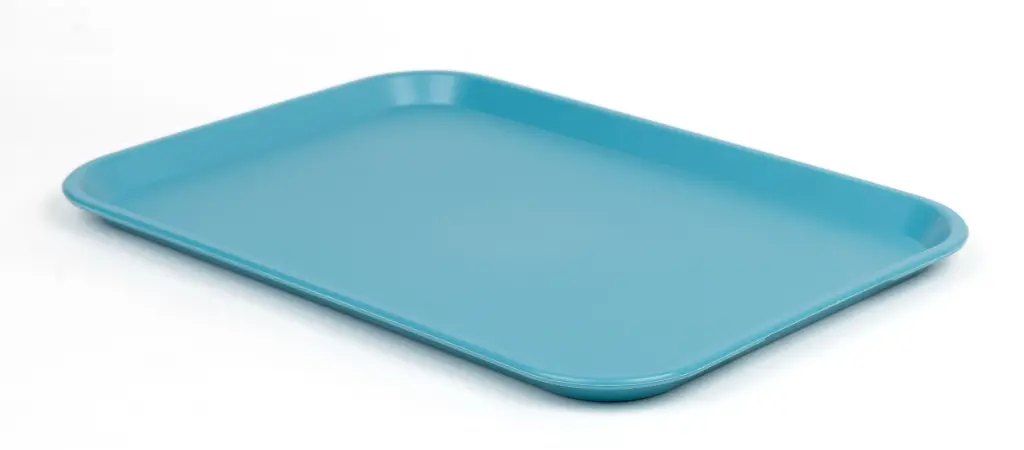Bandeja fast food azul celeste 530x370x25 mm