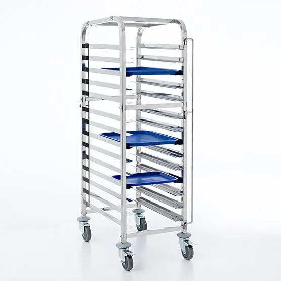 Carro Porta bandejas de acero inoxidable 550x430x1744 mm