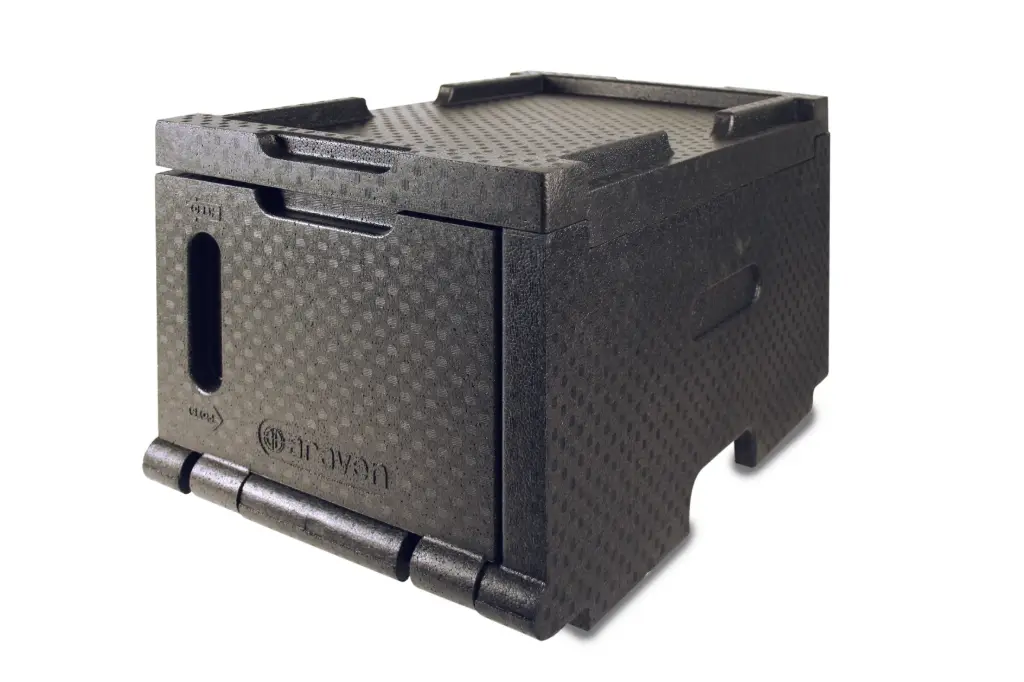 Contenedor isotermo GN puerta frontal negro 48 l 65,7x42x37,9 cm