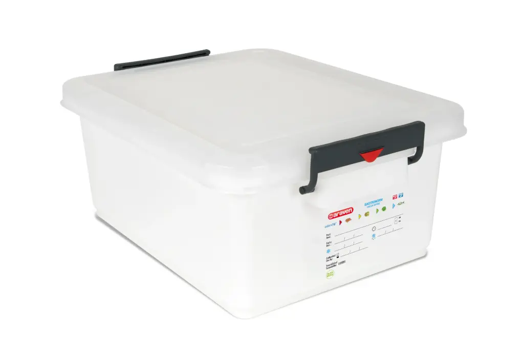 Cubeta manutención PP blanca con tapa 530x396x225,5 mm 40 l