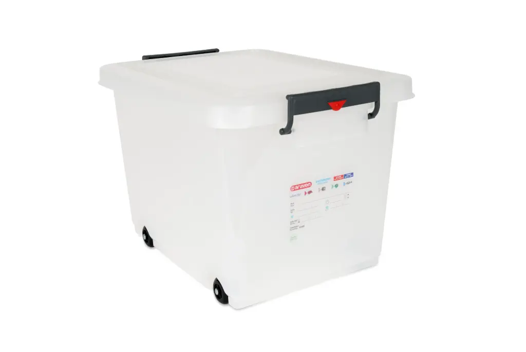 Cubeta rolling Bacs con tapa y ruedas 60 l 530x396x378,5 mm