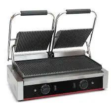 Plancha Grill Doble Placas Ranuradas 