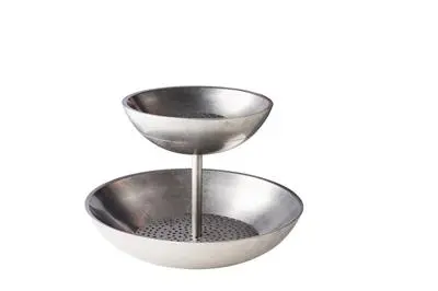 Expositor 2 Alturas Inox. Vintage 40 / 27 X 33 Cm.