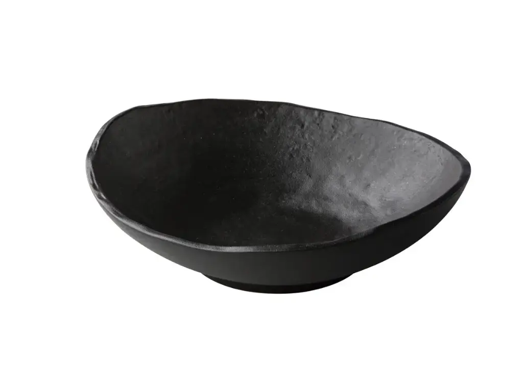 Plato hondo oyster negro 25 cm