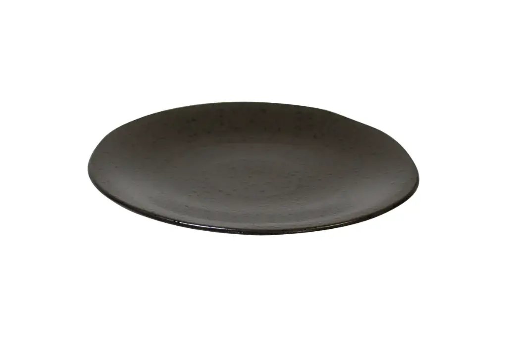 Plato llano q Authentic Speckle negro 28,5 cm