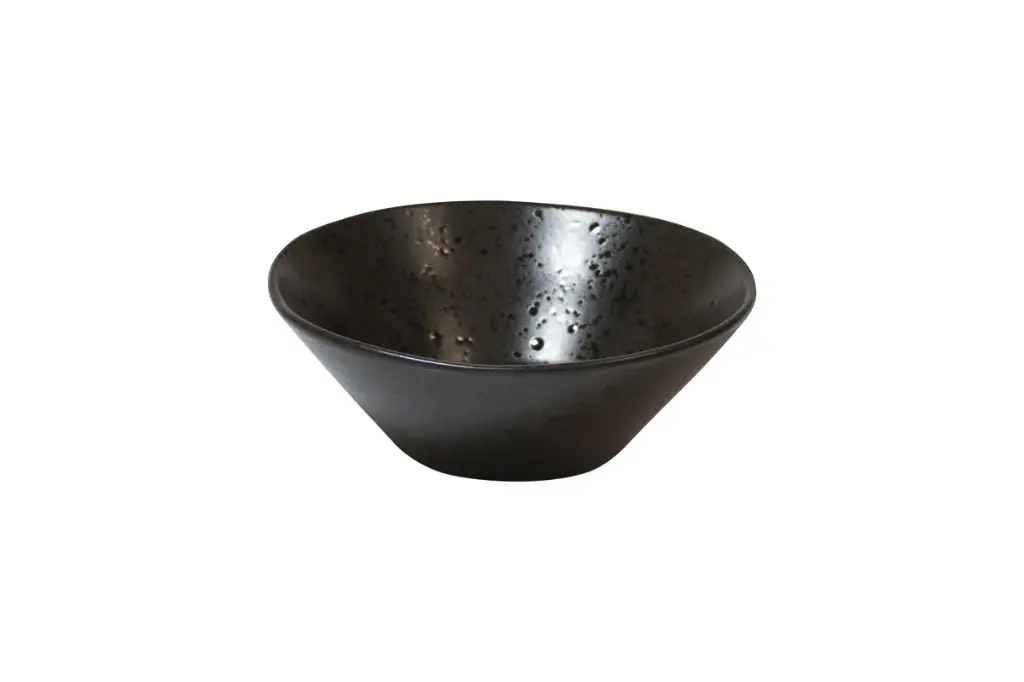 Ensaladera q Authentic Speckle negra 16,5 cm