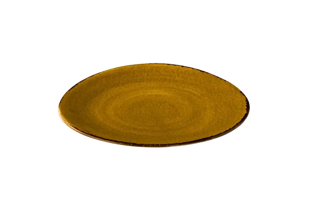 Plato Jersey triangular amarillo 21 cm