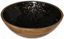 Ensaladera Madera / Negro 25X7,5 Cm.