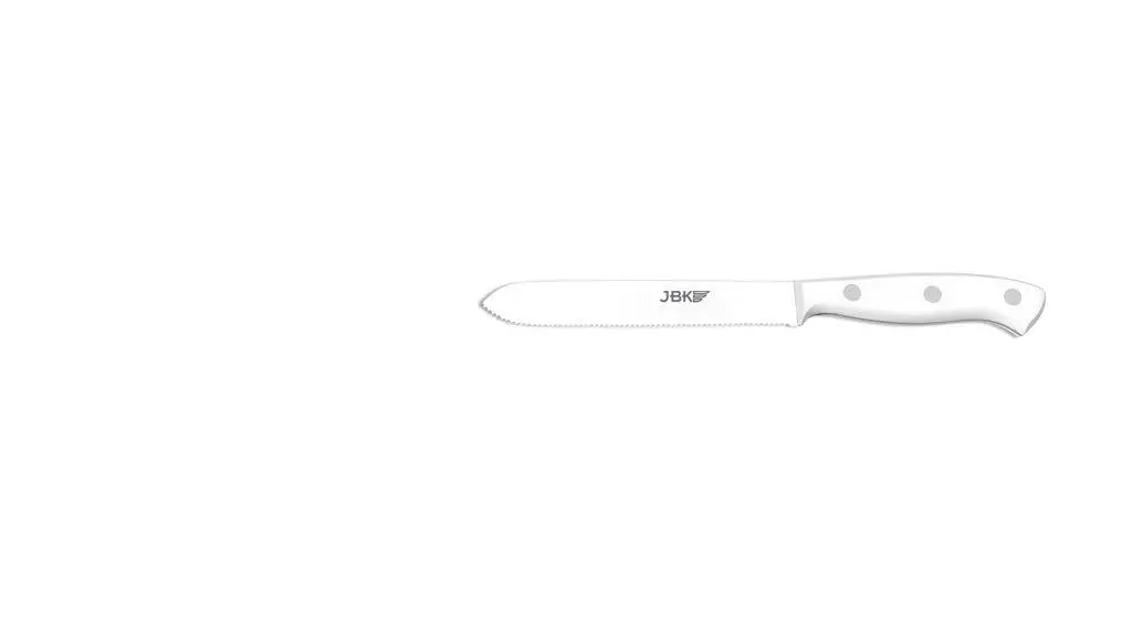 Cuchillo Premium chef tomatero 12 cm mango Pom - blanco