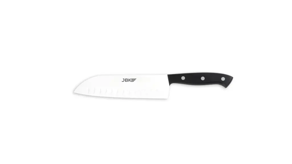 Cuchillo santoku Premium chef forjado negro / blanco 18 cm
