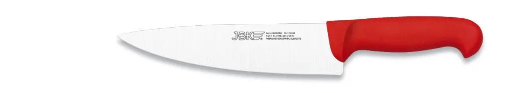Cuchillo Cocinero Inyectado Rojo 20 Cm.