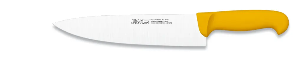 Cuchillo cocinero inyectado amarillo 23 cm