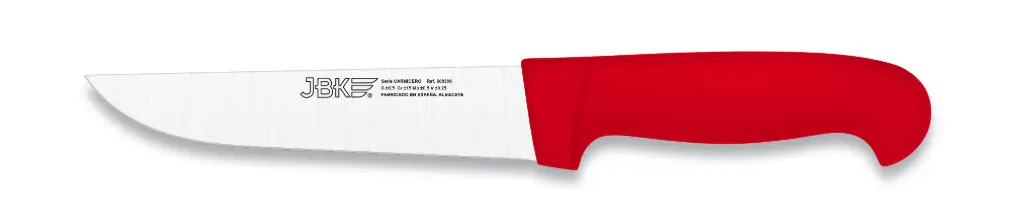 Cuchillo carnicero inyectado rojo 15 cm