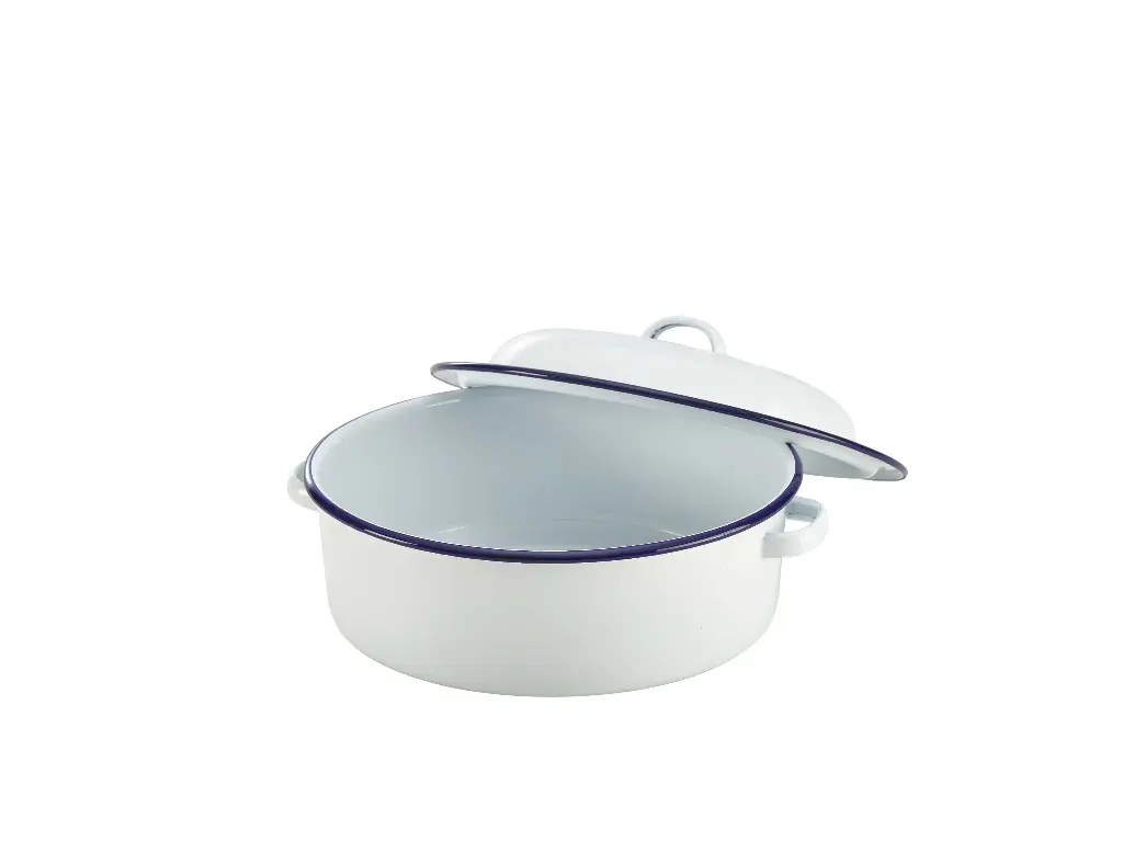 Cacerola Enamel filo azul con tapa 20 cm