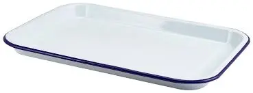 Fuente Rectang. Enamel filo azul 33,5x23,5x2