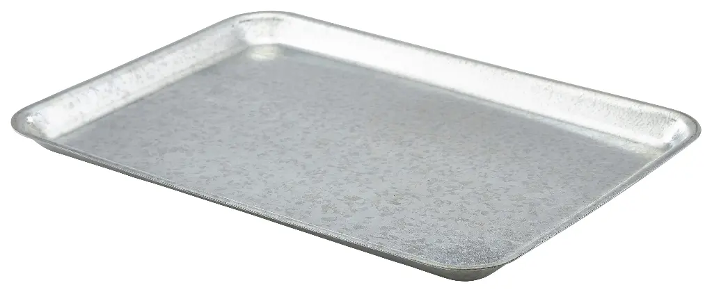 Galvanised steel tray 37x26,5x2 cm