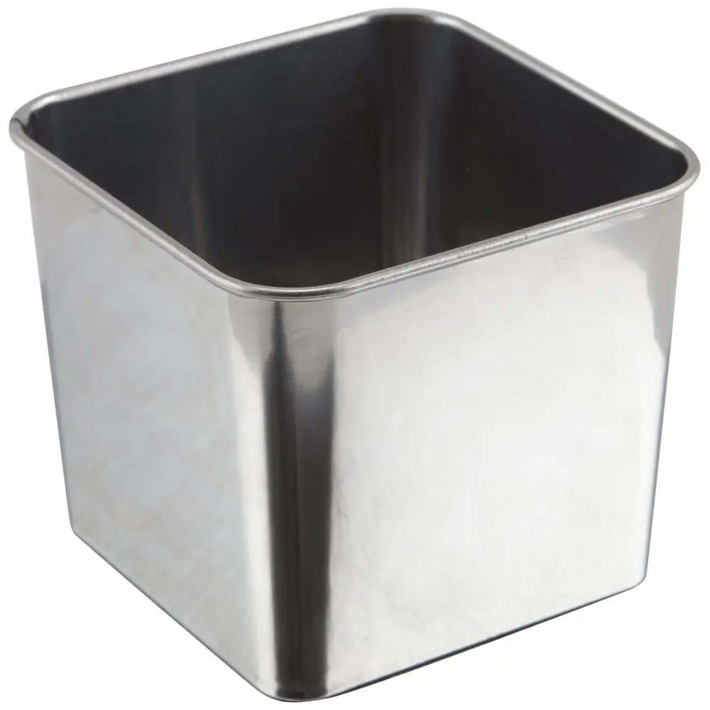 Bol cuadrado de acero inoxidable 8x8x6 cm