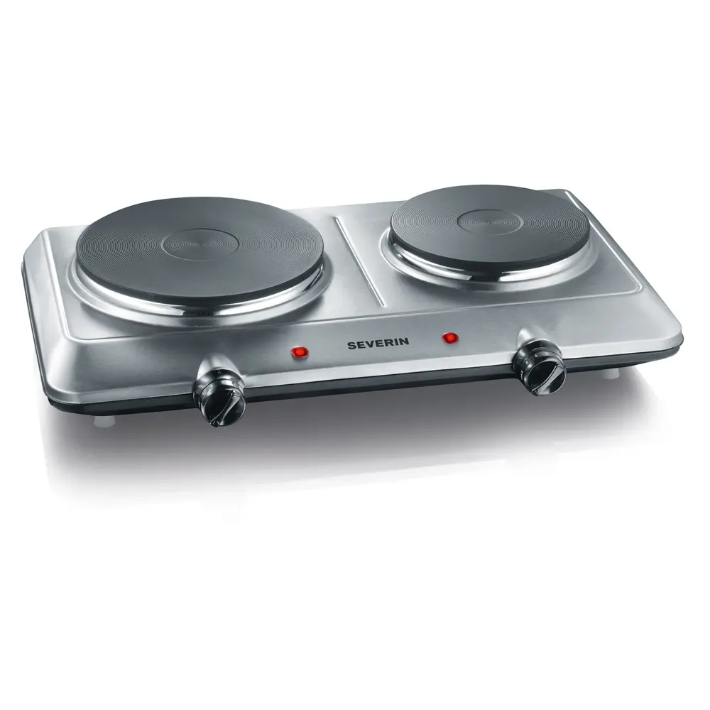 Hornillo eléctrico doble de acero inoxidable 1500 W Dk 1014 46X