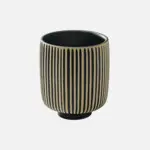 Bol Nara relieve bicolor blanco negro 8x9,5 cm