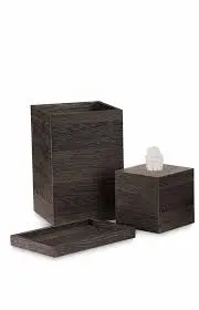 Papelera madera Wengue mali 30x20x20 cm
