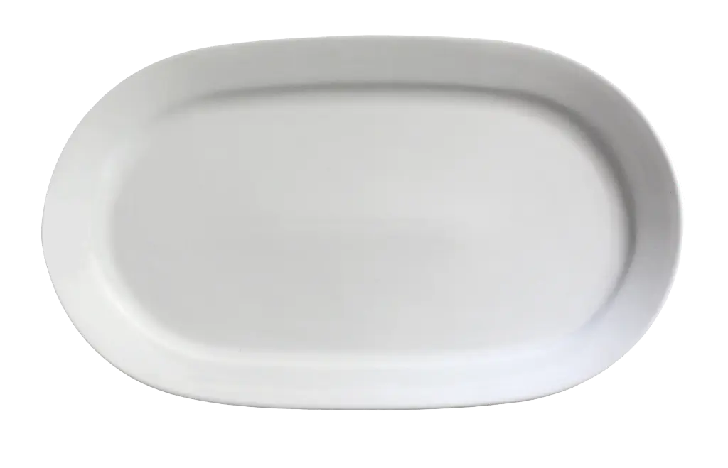 Fuente Mallorca porcelana blanca 35x22 cm