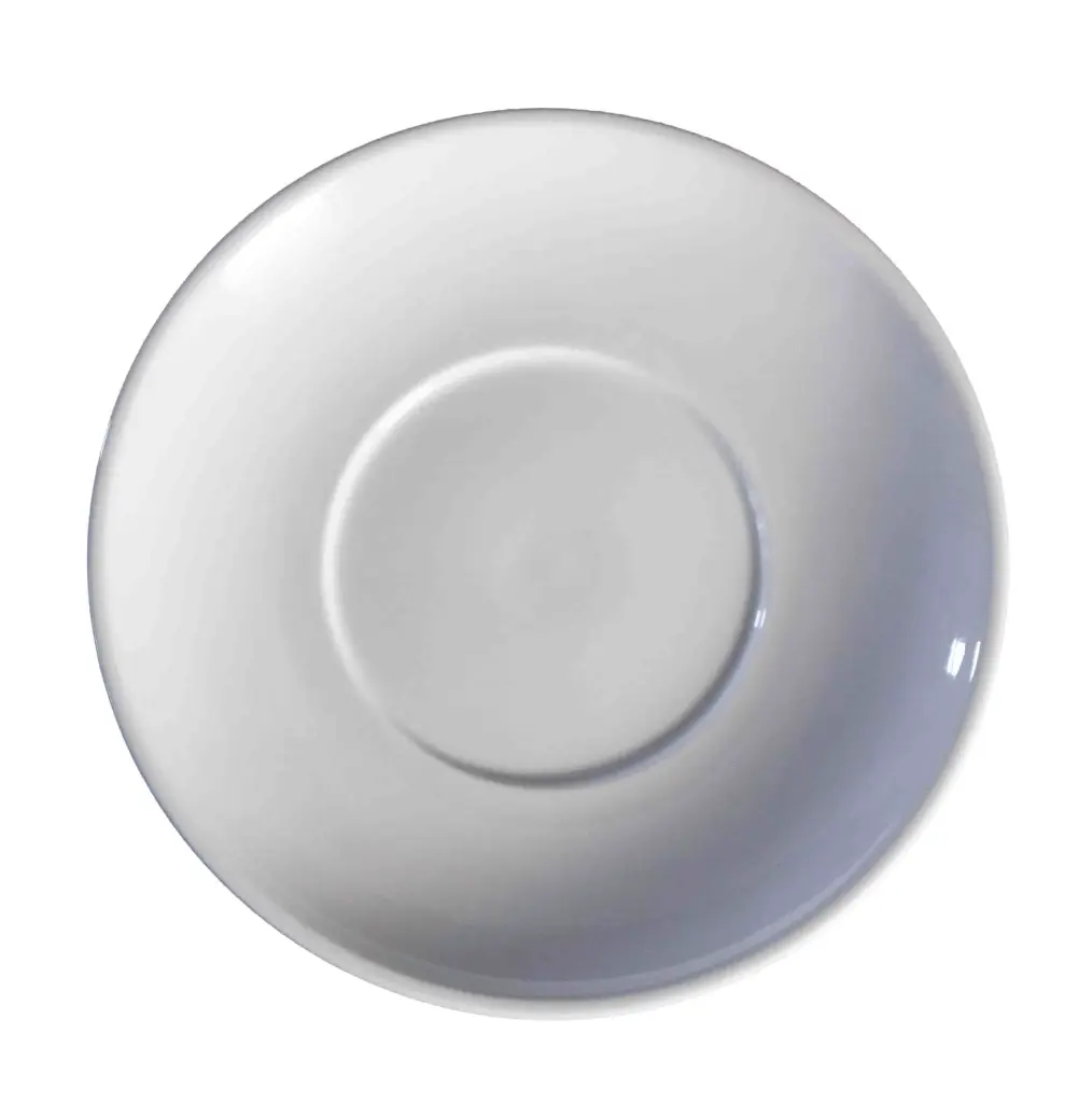 Plato moka Montgat porcelana blanca 12,5 cm