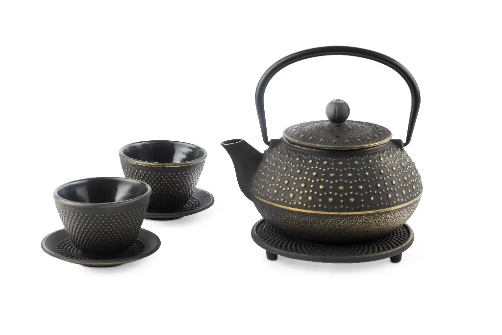 Tetera hierro fundido hakone con tazas 0,8 l