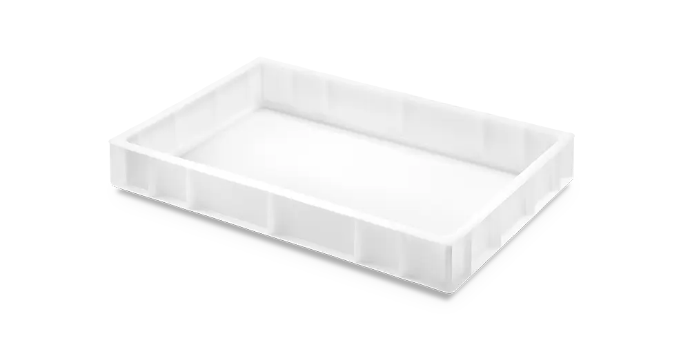 Cubeta manutención lisa blanca 19 l 60x40x9 cm