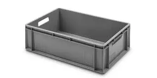 Cubeta Manutencion Lisa Gris Sin Asas Pasantes 40 L. 600X400X200 Mm.