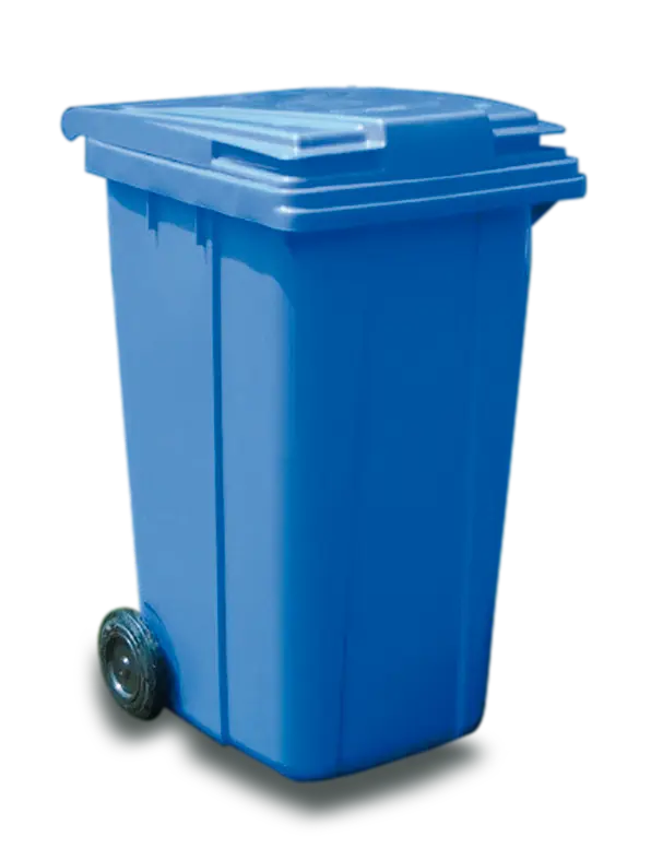 Cubo Basura Azul Con Ruedas 240 L.