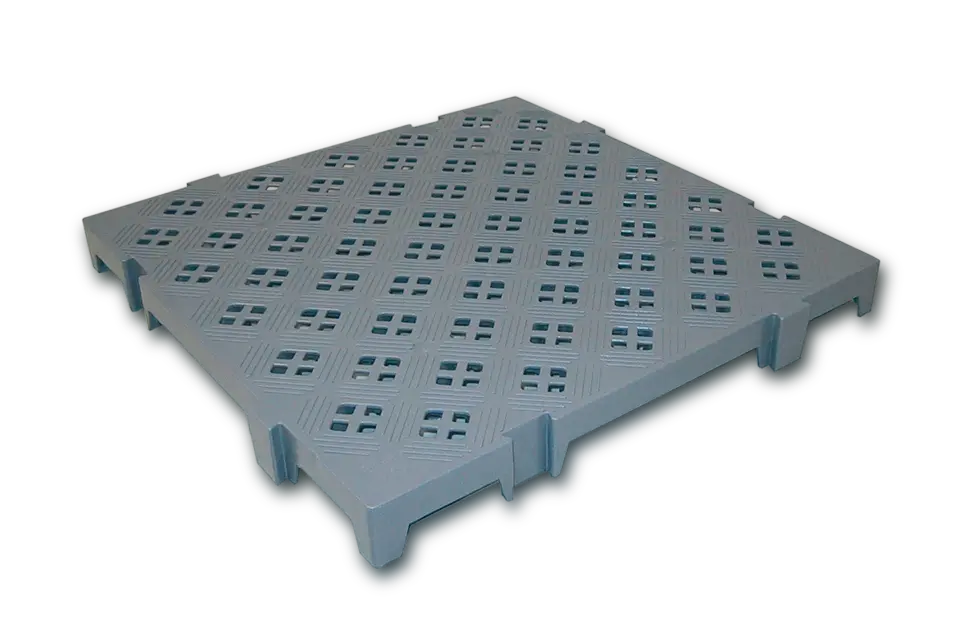 Tarima Antideslizante Encajable Gris 50X50X5 Cm.