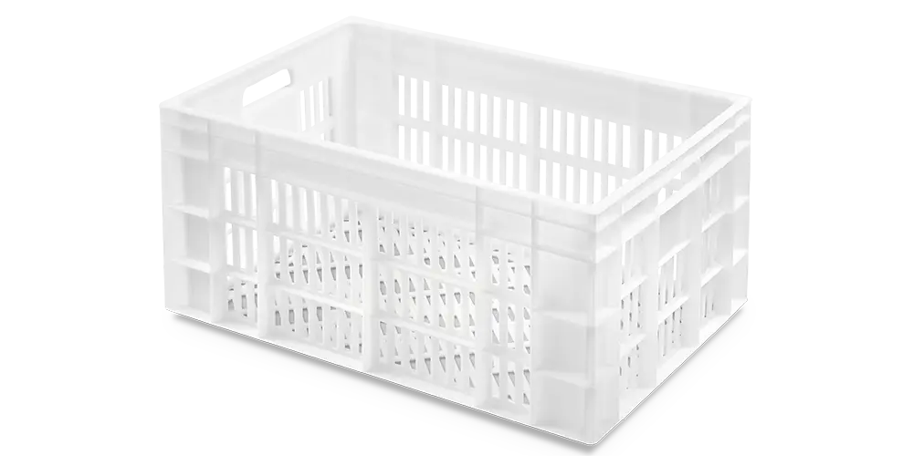 Cubeta manutención ranurada blanca 60 l 60x40x30 cm